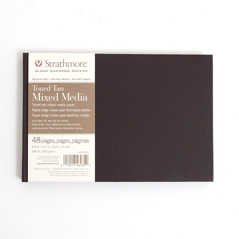 Strathmore, Toned Tan, 184#, Mixed Media, Hardbound, Journal, 8"x5.5"